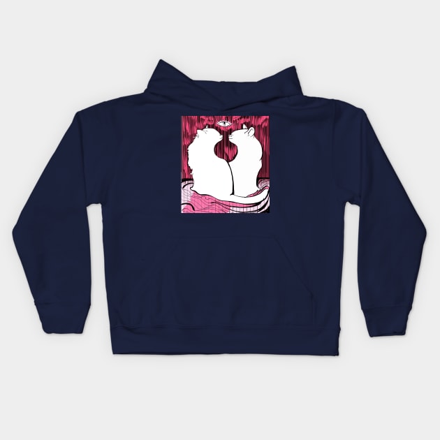 The red wedding for cat lovers Kids Hoodie by Kindawrong